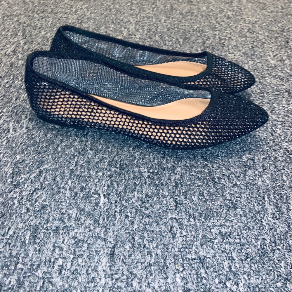 Sparkly Mesh Pointed Toe Flats